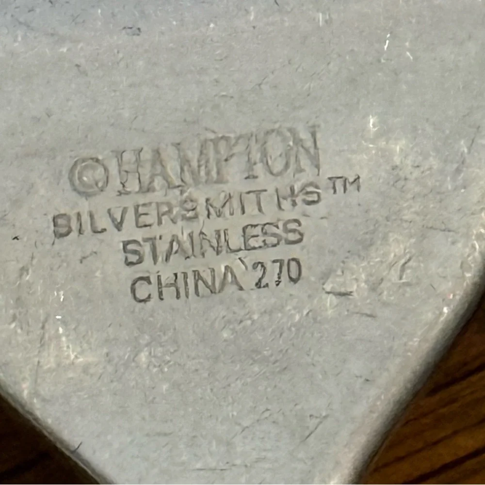 Hampton Silversmiths Cathay Mirror Bamboo 3 Dinner Forks Stainless Flatware MCM